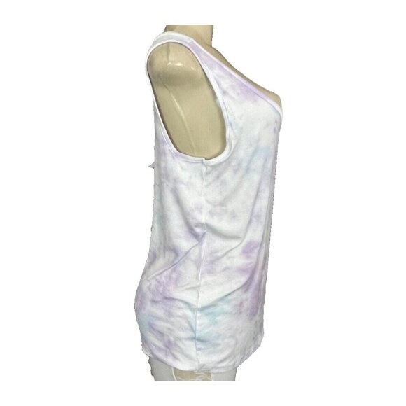 Terra & Sky 0X Lilac Tie-Dye Ribbed Scoop Neckline Tank Top - Picture 4 of 5